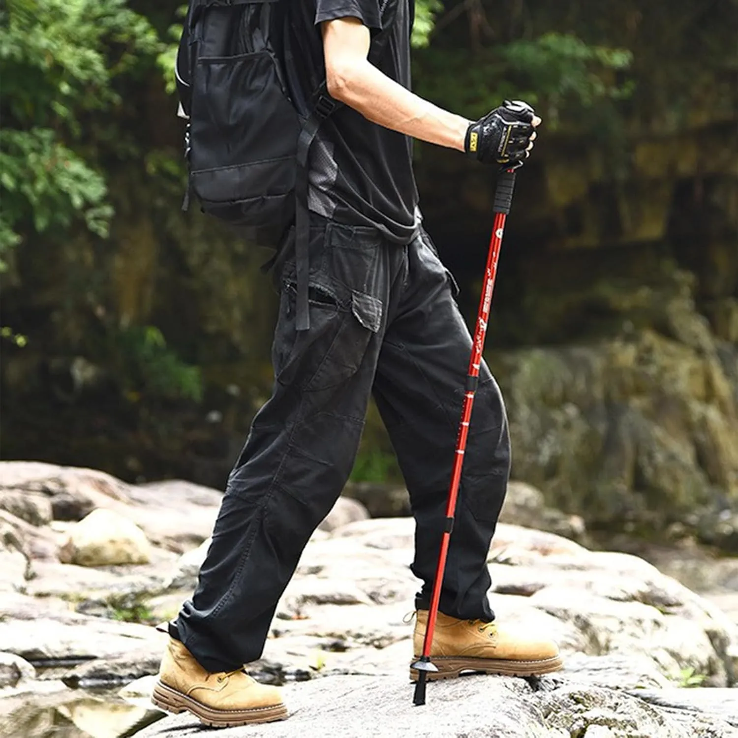 Mountaineering Stick Light Weight Trekking Poles Printing Walking Stick for Reduced Wrist Strain On Any Terrain