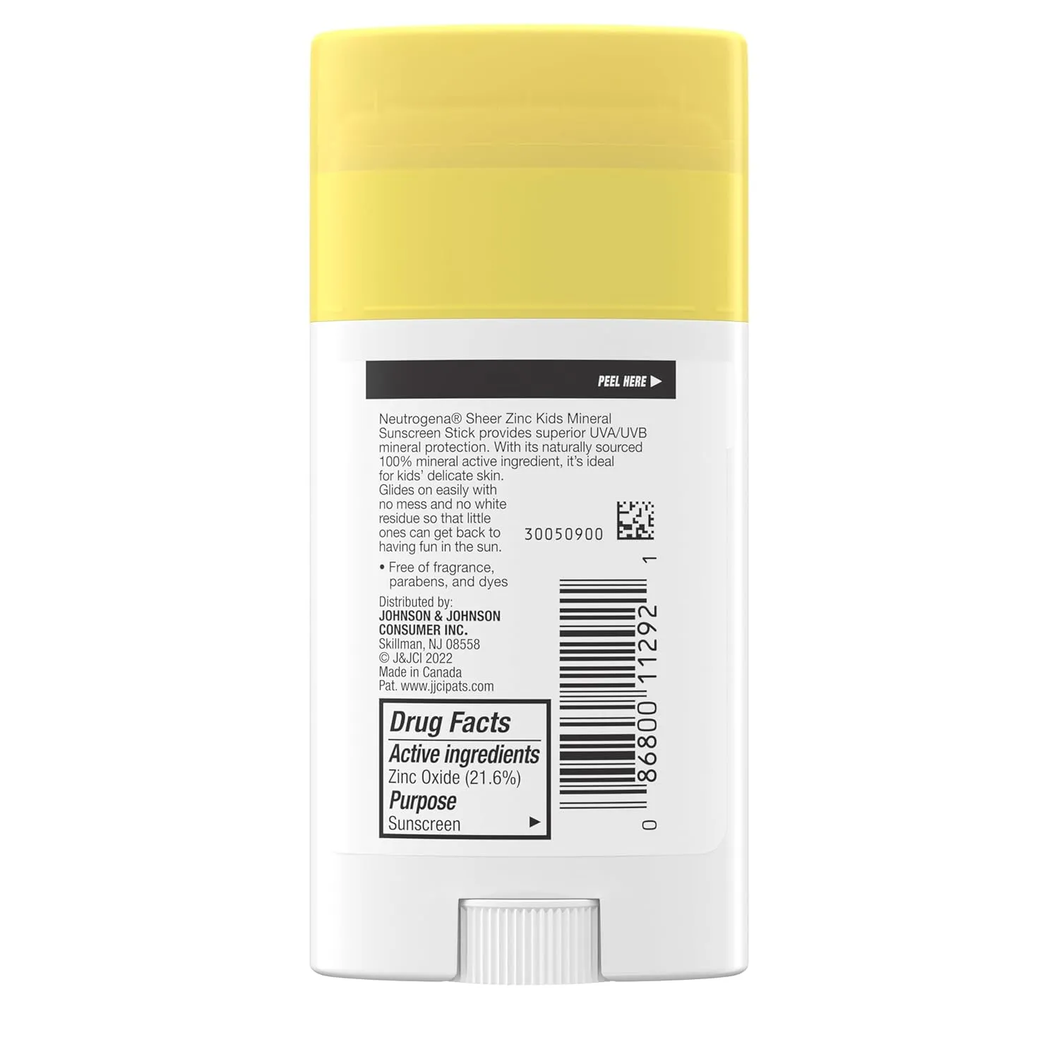 Neutrogena Sheer Zinc Oxide Kids Mineral Sunscreen Stick, Broad Spectrum SPF 50  & UVA/UVB Protection & Water Resistant with Residue-Free, No-Mess Application, Oil- & Paraben-Free, 1.5 oz