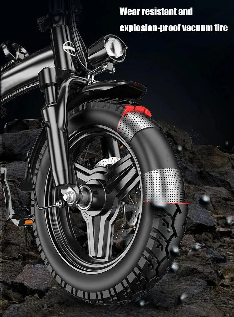 *NEW2025* Long Range Electric Bike 500W 48V 20ah 14" Compact Silverfish Battery E-Bike Folding (40kmph)