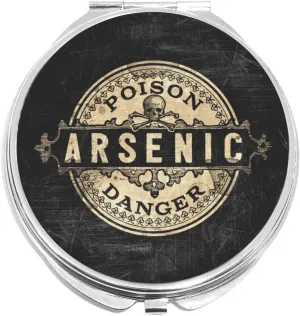 NewCharms Poison Arsenic Danger Compact with Mirrors - Perfect Pocket and Purse Size Folding Mirror for Applying Make Up Anywhere