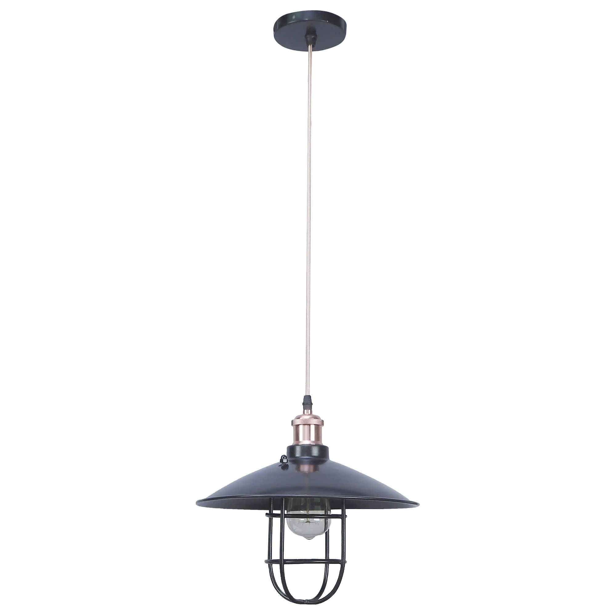 Nora Black Metal Single Hanging Light By Ss Lightings