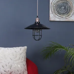 Nora Black Metal Single Hanging Light By Ss Lightings