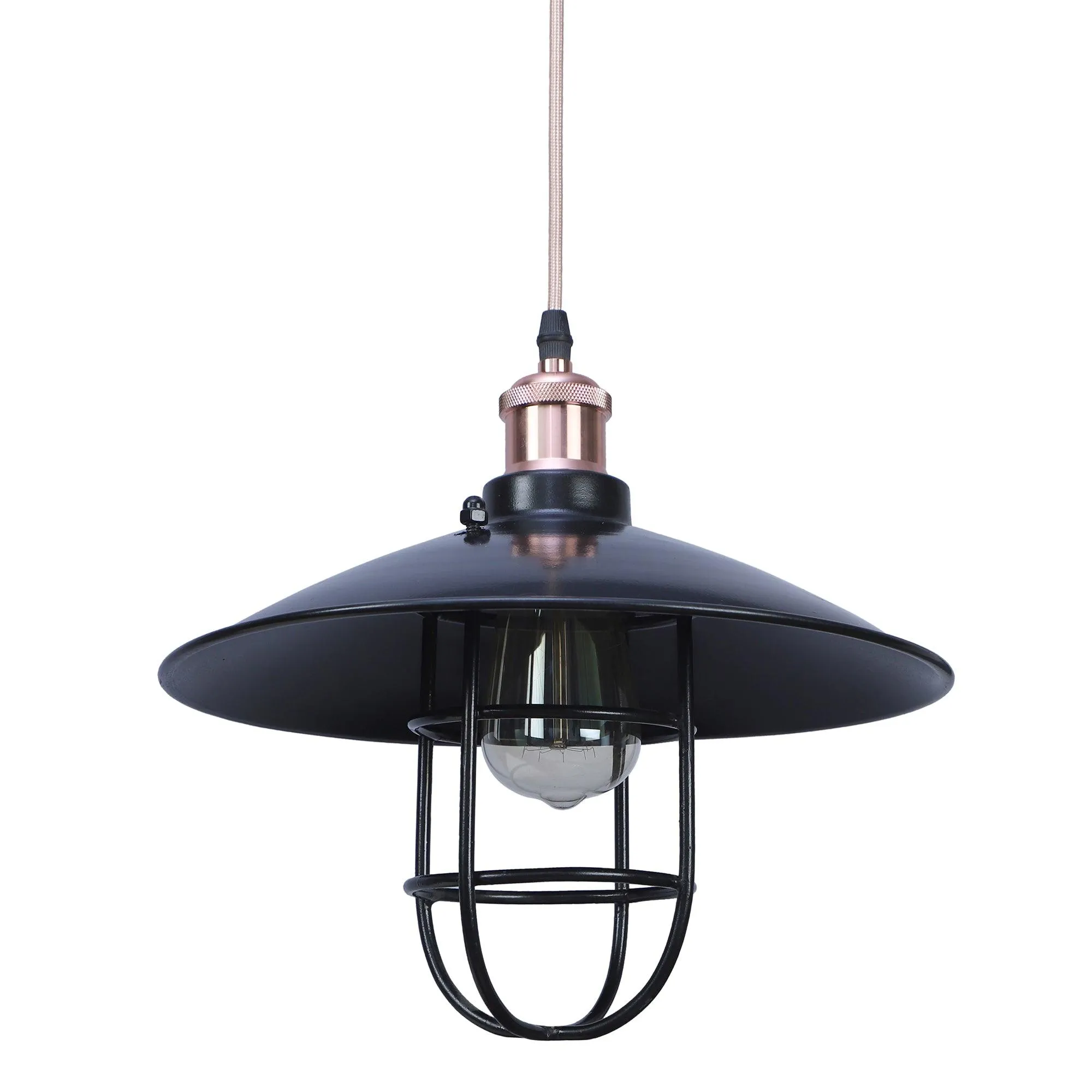 Nora Black Metal Single Hanging Light By Ss Lightings