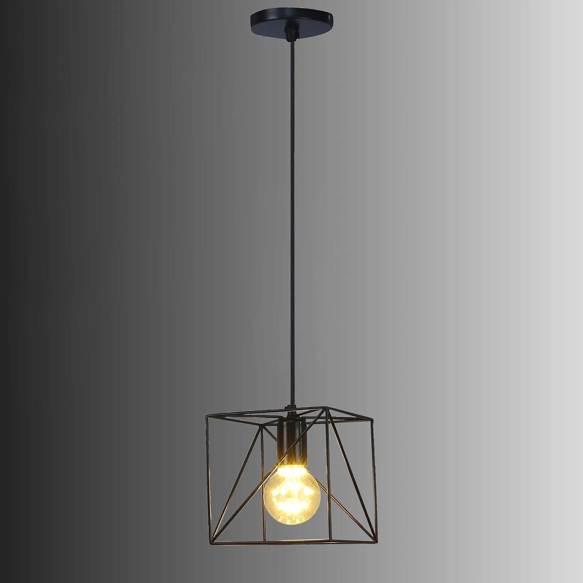 Nordic Black Vintage Metal Single Hanging Light By Ss Lightings
