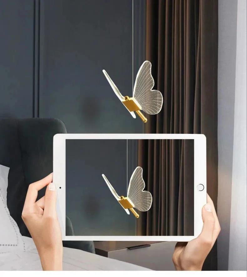Nordic Butterfly LED Pendant Hanging Lamp – Elegant Hanging Light for Bedroom & Staircase