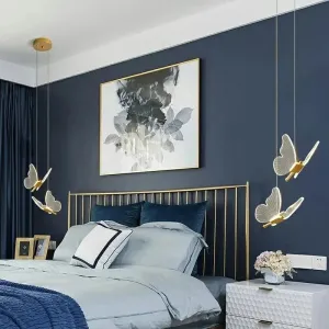 Nordic Butterfly LED Pendant Hanging Lamp – Elegant Hanging Light for Bedroom & Staircase