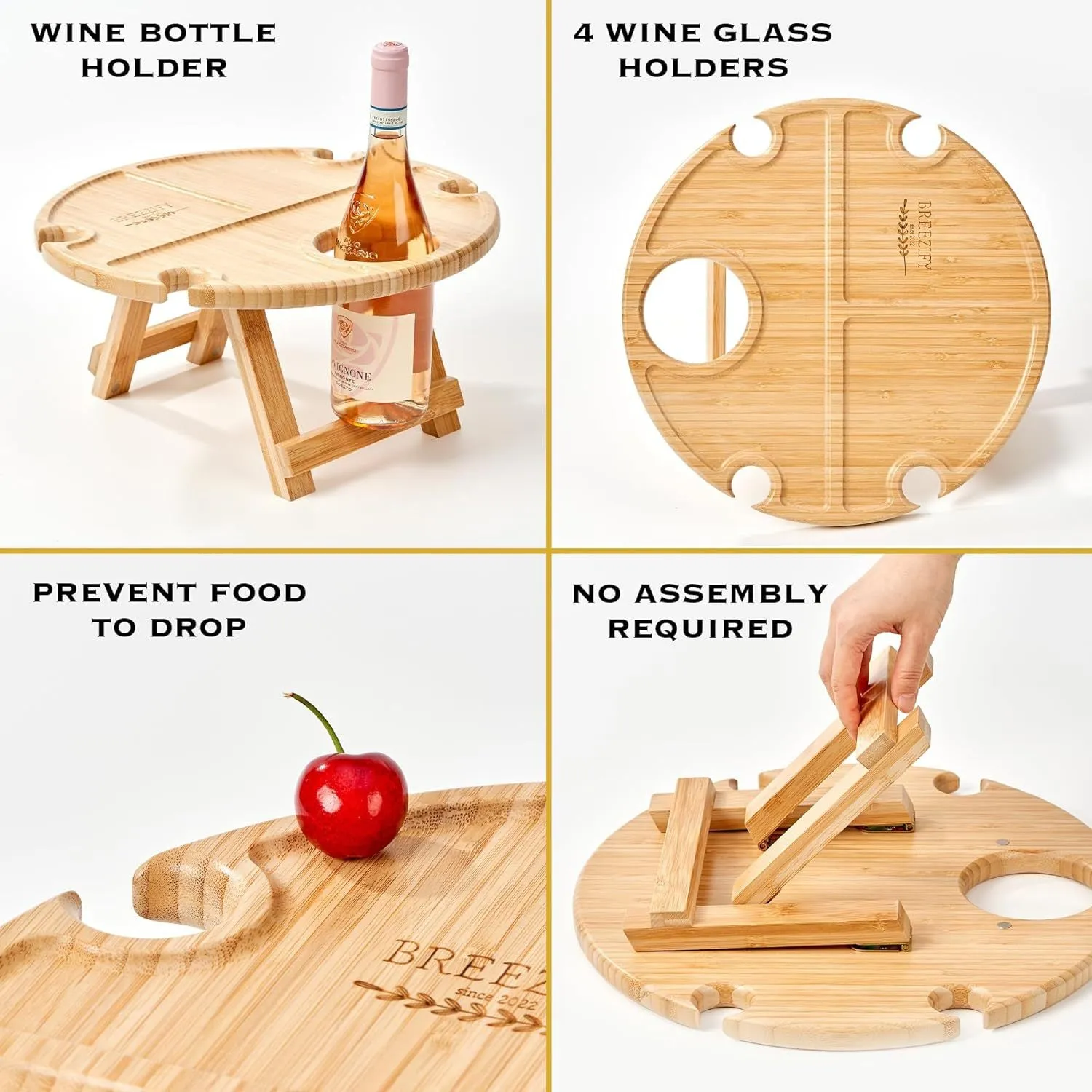 Nordic Sommelier Portable Wooden Table
