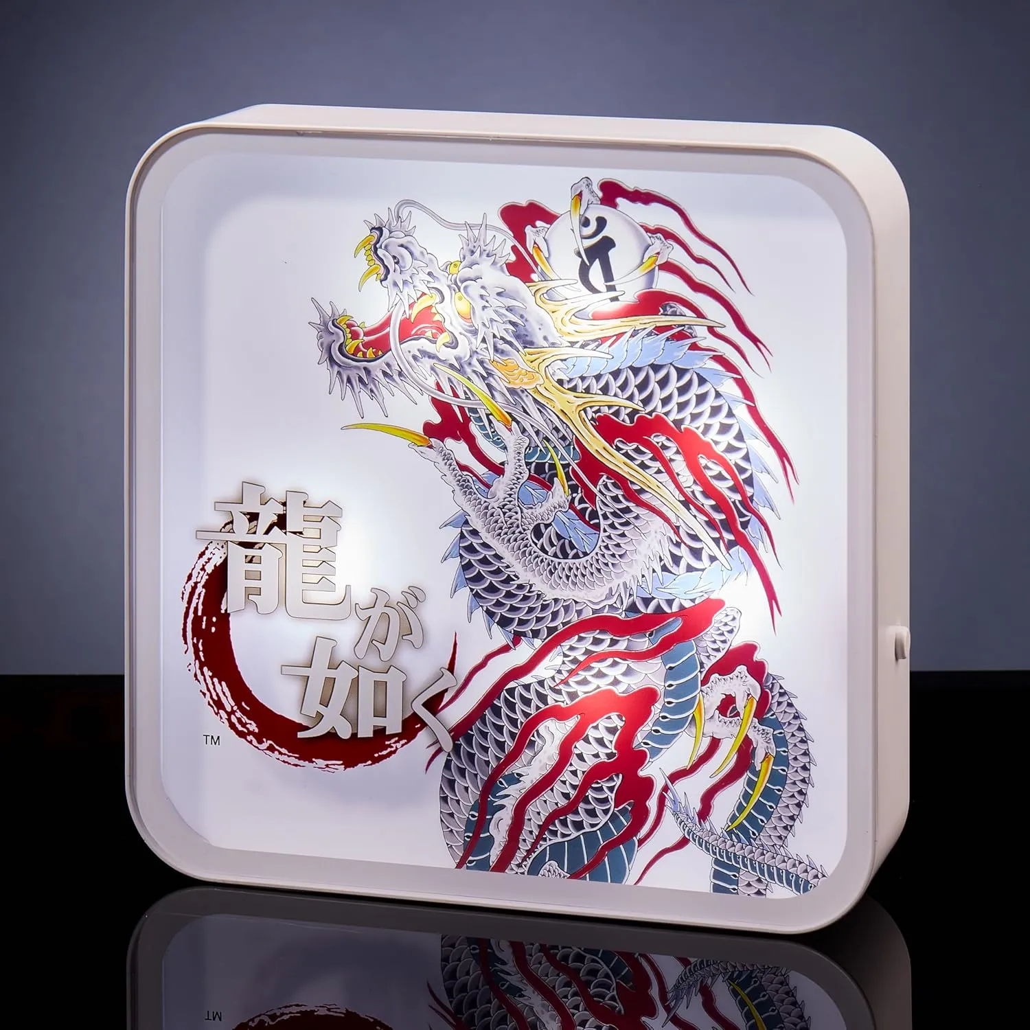 Numskull Official Yakuza Acrylic Logo Desk Lamp Wall Light for Bedroom, Office, Home, Study, Work - Official Yakuza Merchandise