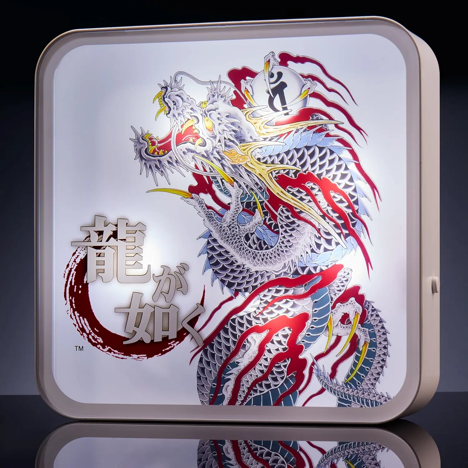 Numskull Official Yakuza Acrylic Logo Desk Lamp Wall Light for Bedroom, Office, Home, Study, Work - Official Yakuza Merchandise