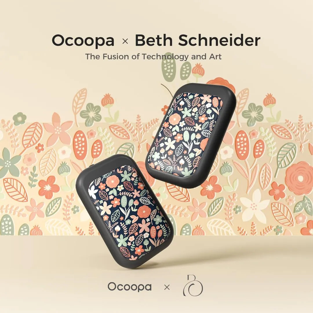 OCOOPA Magnetic Rechargeable Hand Warmers 2 Pack, Card-Style Electric Hand Warmer 5000mAh, Pocket Portable Hands Heater, UL Certified, 3 Heat Settings, Tech Gifts for Men, Purse Must Haves, UT4 Young