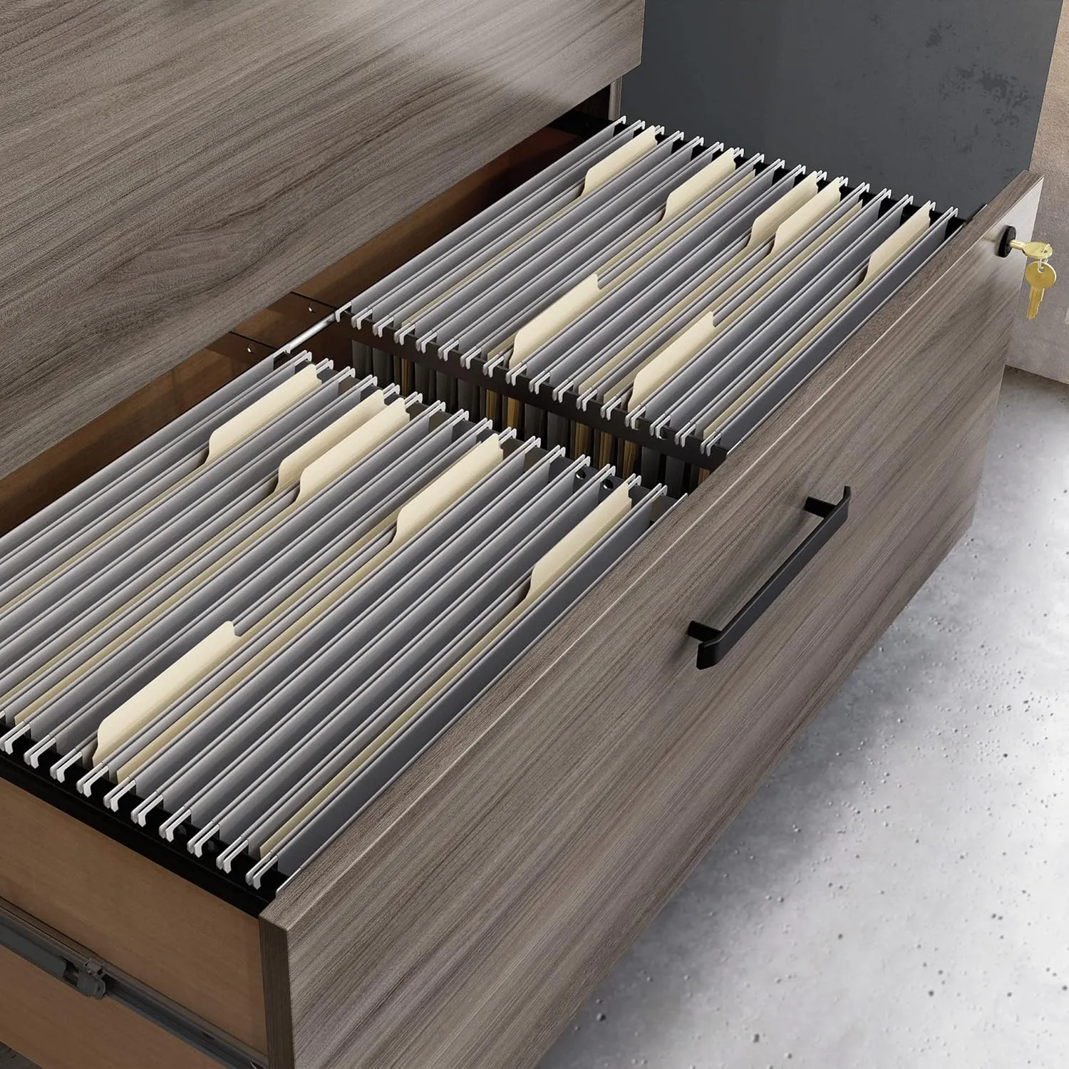 OfficeWorks by Sauder Affirm Lateral File, L: 35.43'' x W: 23.47'' x H: 29.29'', Hudson Elm
