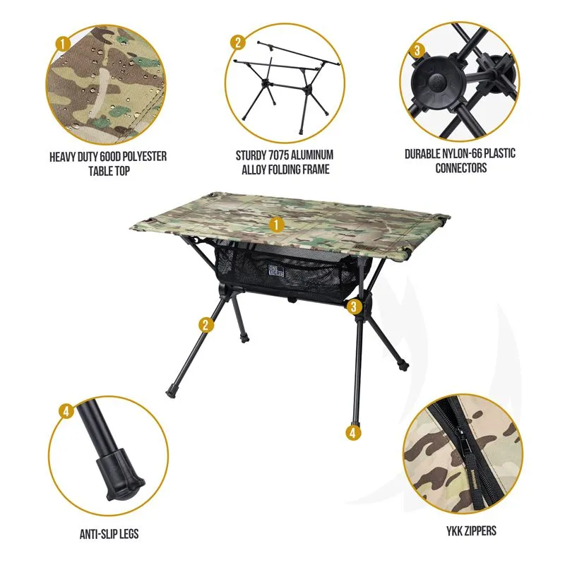 OneTigris Worktop Portable Camping Table - Multicam