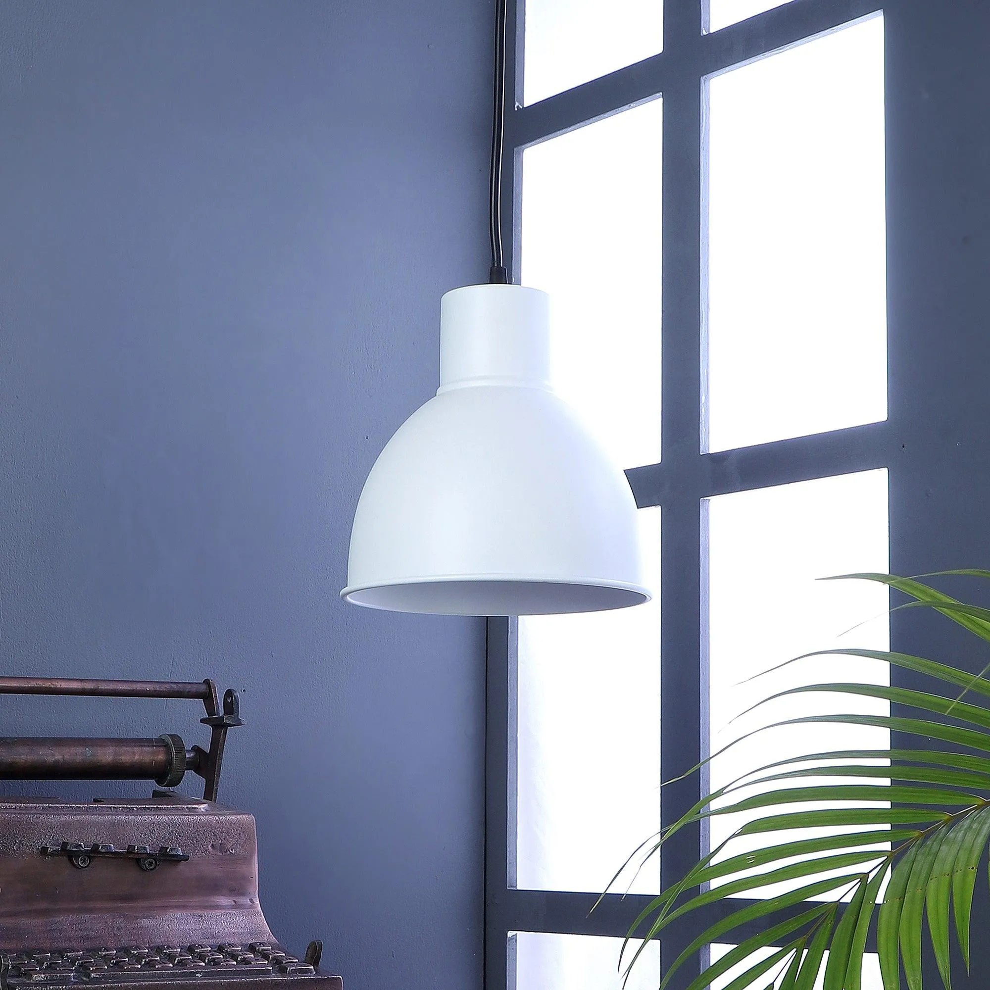 Opi Minimal Pastel Green Metal Single Hanging Light by SS Lightings
