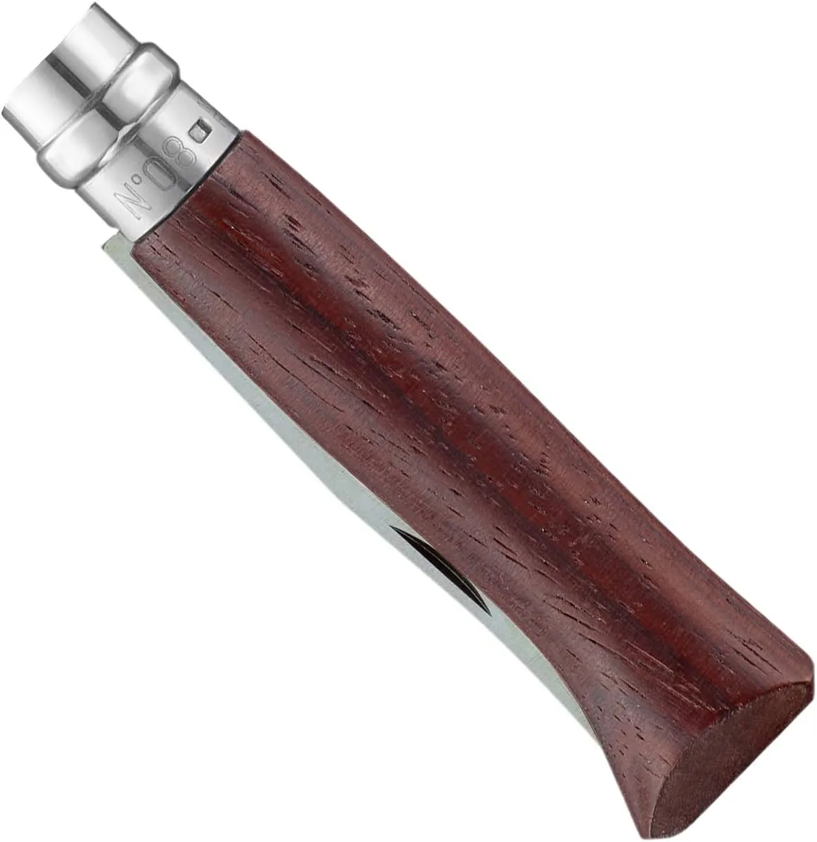 OPINEL No.06-No.09 Premium Woods, Stainless Steel Folding Pocket Knife, Made in France (No.08/Padouk)