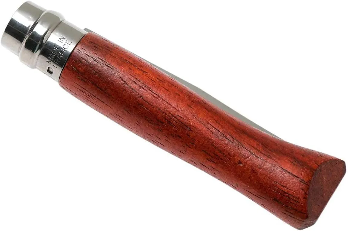 OPINEL No.06-No.09 Premium Woods, Stainless Steel Folding Pocket Knife, Made in France (No.08/Padouk)