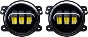 ORACLE Lighting 5775-002 Pair of Red High Powered LED Fog Light Replacements fits 2011 2024 Challenger Charger Journey - 3,000 Raw Lumens - Epoxy Sealed