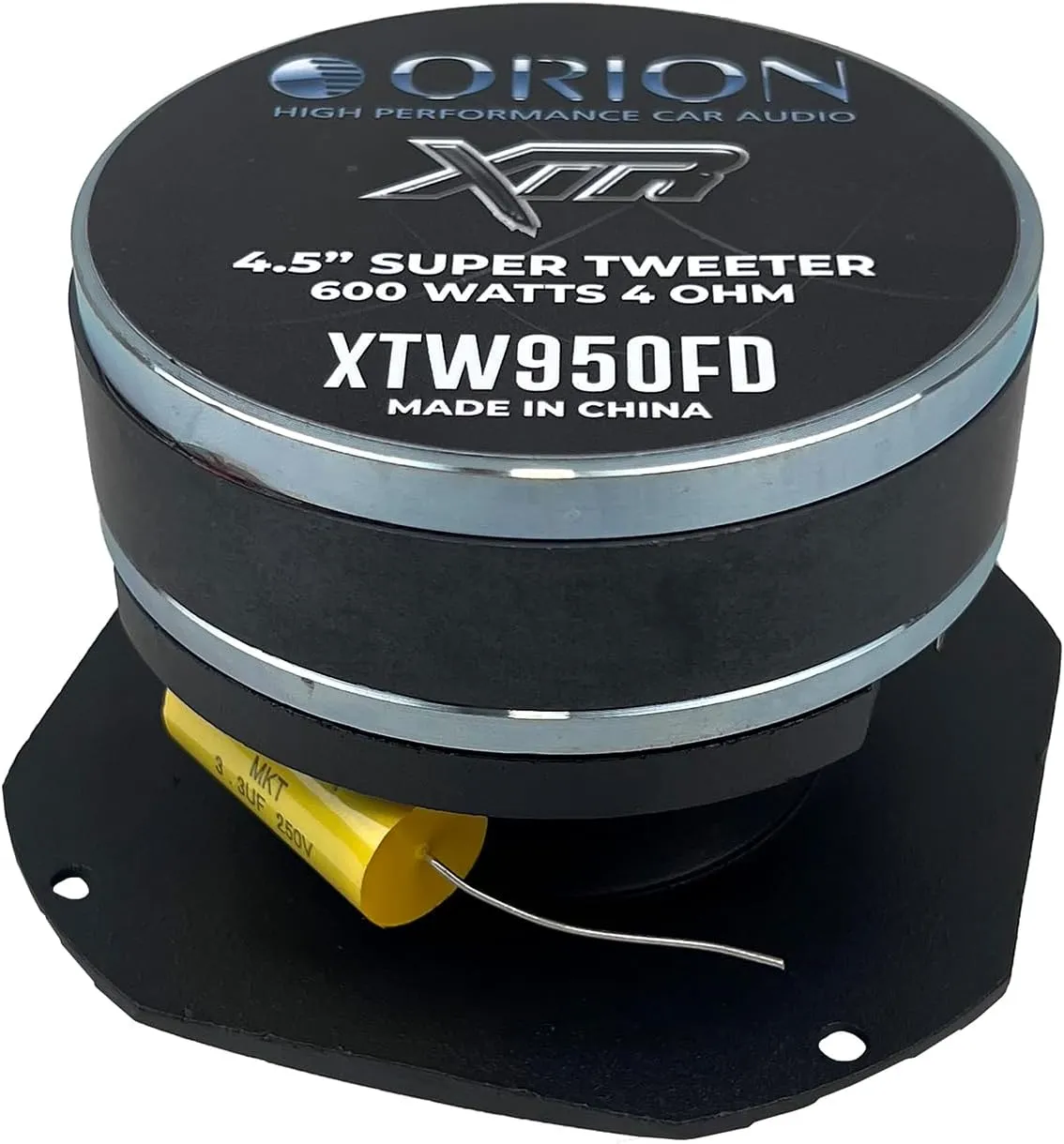 ORION XTR Series XTW950FD 4.5” Super Bullet Tweeter | Aluminum Diaphragm, 1.5” Voice Coil, 150W RMS, 600W Max, Built-in Crossover - Pro Car Audio Tweeter (Single)