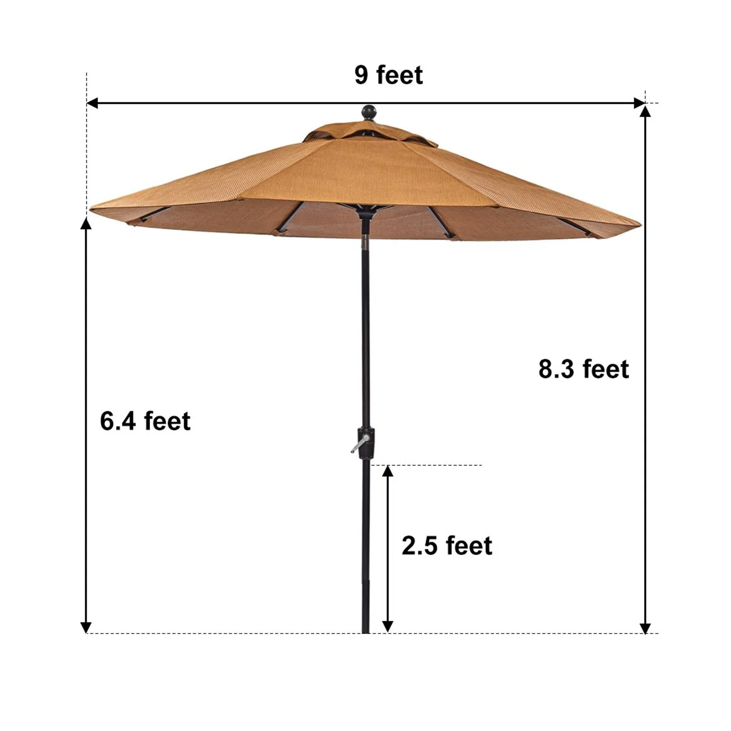 Outdoor 6 Piece of Folding Chairs,48" Dining Table and Patio Umbrella