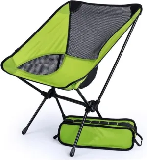 Outdoor Barbecue Folding Chairs Aluminum Leisure Chair Fishing Stool Camping Chair Portable Outdoor Events Picnic Folding Camping Chair (Color : Green)