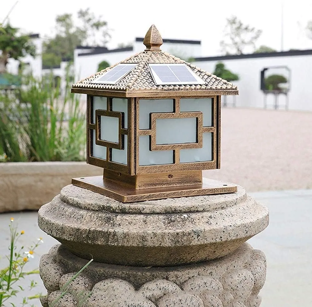 Outdoor column head lamp, solar lamp, outdoor wall lamp, garden lamp, column head lamp, villa garden lamp, waterproof door lamp, outdoor column head lamp, column head lamp, and landscape lam