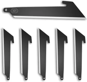 OUTDOOR EDGE RazorSafe 3" Black Utility | 6 Pack of Black EDC Utility Blades | Compatible 3" Razor Blade Knives | Perfect for Work & Everyday Carry