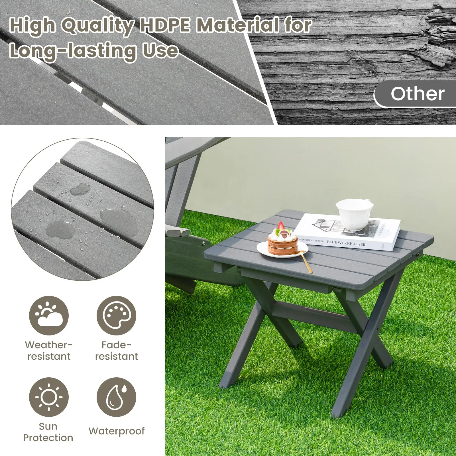 Outdoor Folding Side Table