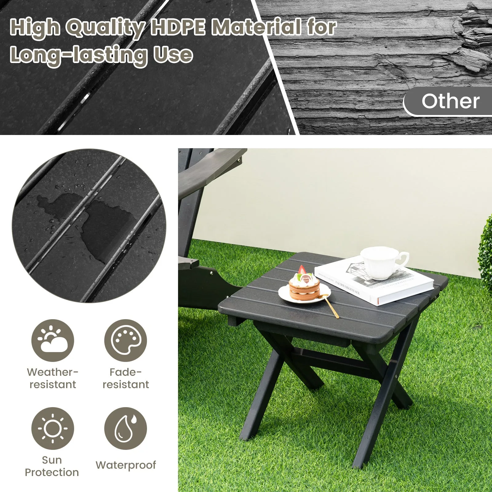 Outdoor Folding Side Table