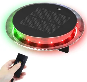 Outdoor LED Navigation Lights 6 Modes Multifunctional IP67 Waterproof Solar Charging Positioning Lighting for Sea Marine Vessels Yachts Docks Boats Pontoon