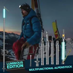 Outdoor Light Portable Hiking Poles For Luminous Aluminum Nordic Walking Poles Trekking Stick Foldable Telescopic Walking Stick