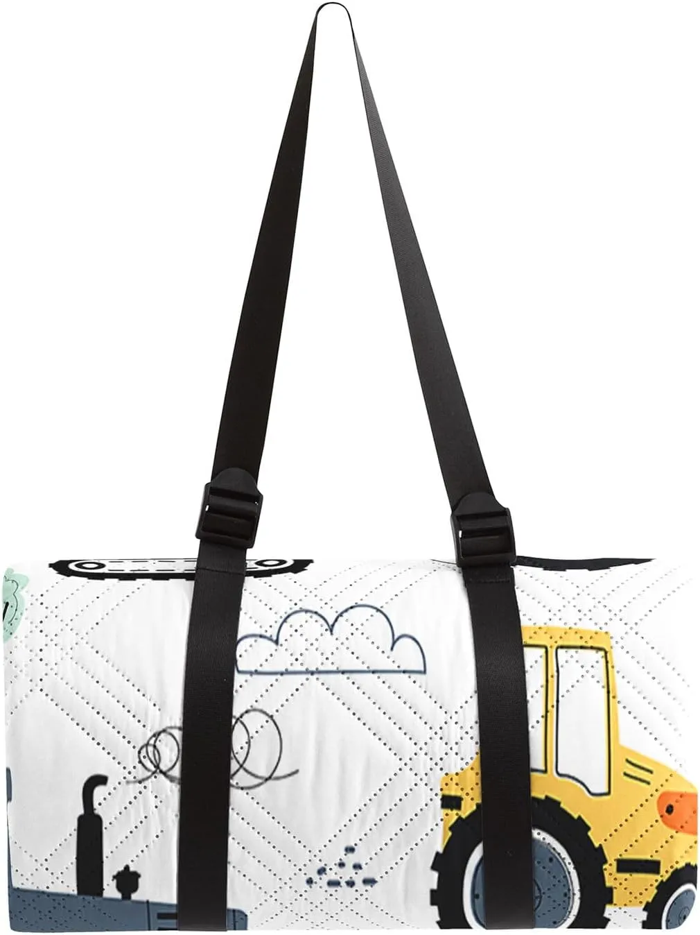 Outdoor Picnic Blanket,Portable Sandproof Waterproof Picnic Mat,Truck Excavator Tractor Printed Camping Beach Mat for Sand and Wet Grass Hiking (Tractor S)