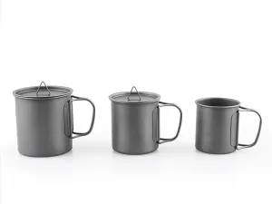 Outdoor portable camping pure titanium water cup coffee cup foldable milk cup(450ml)