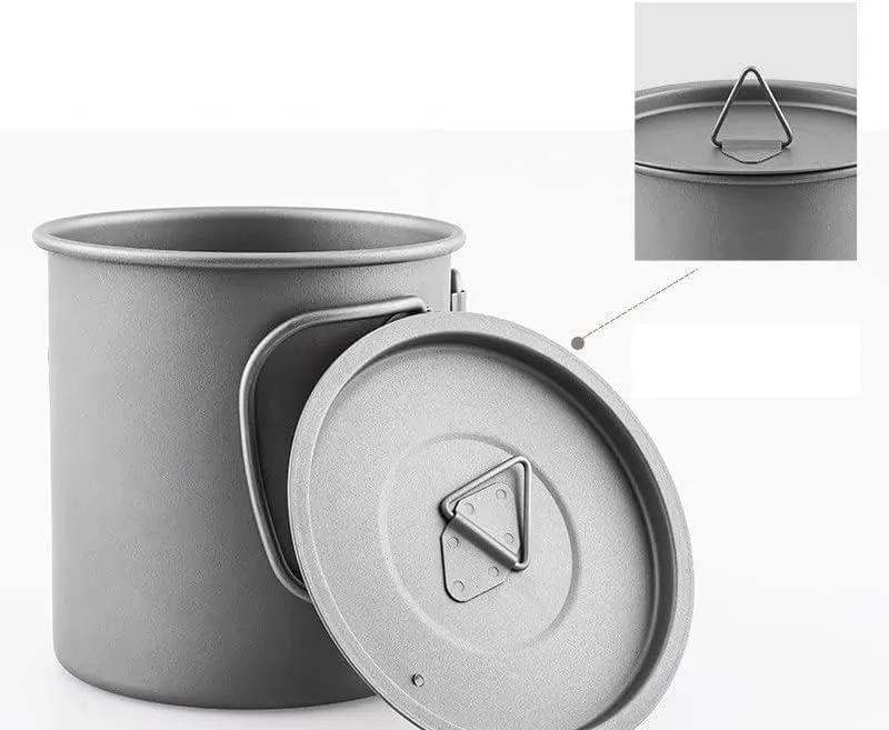 Outdoor portable camping pure titanium water cup coffee cup foldable milk cup(450ml)