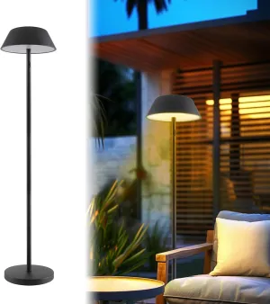 Outdoor Solar Powered Floor Lamp for Patios, Decks, Outdoor Living Spaces, Reading - Tall, Ultra Bright, Cordless, 3 Different Light Colors, Charge Battery by Solar or USB-C (2024 Solar Lamp)