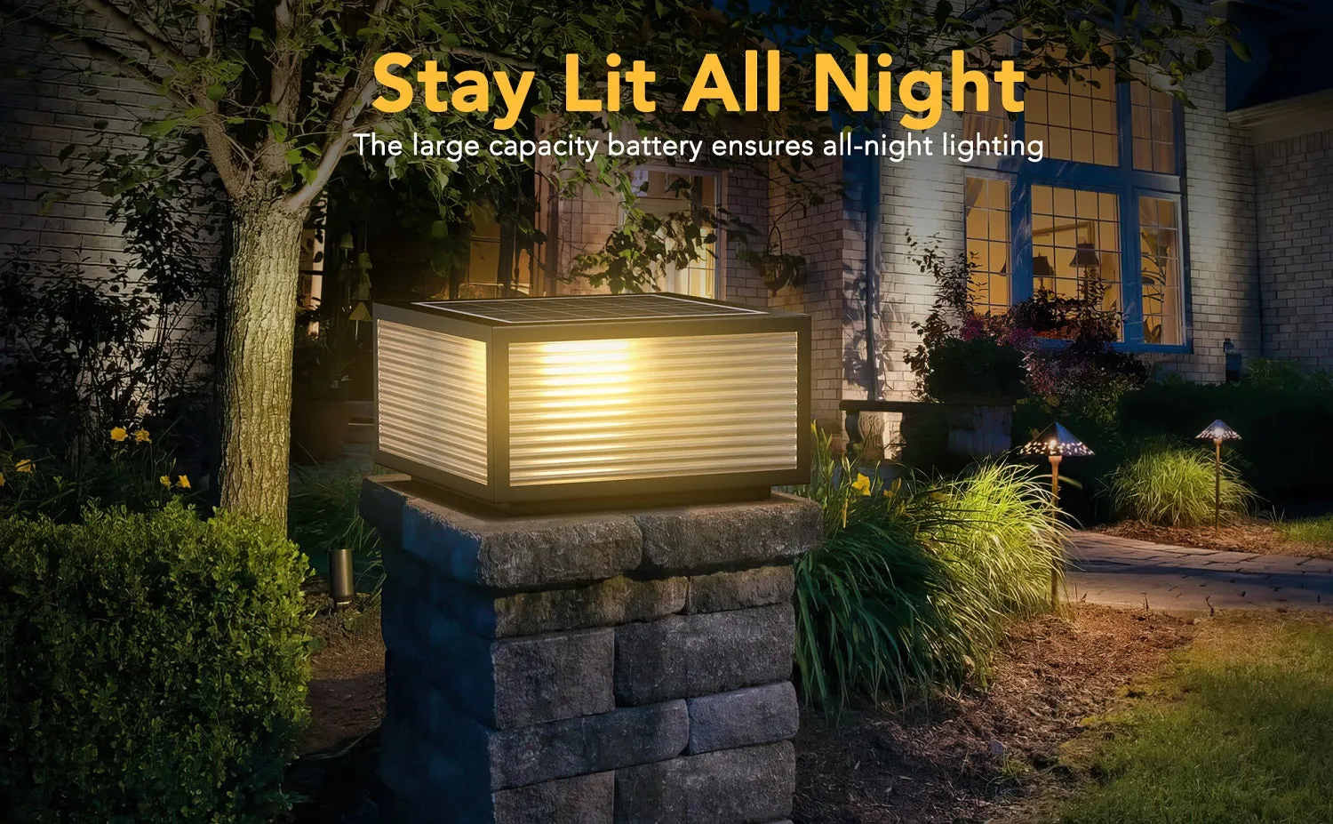 Outdoor Solar Powered Post Cap Lights