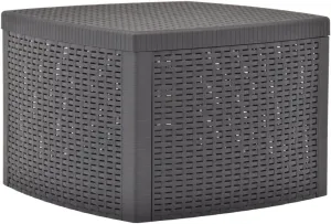 Outdoor Table, Camping, Dining, Farmhouse, Patio, Portable, Mocha Polypropylene 21.3 in x 21.3 in
