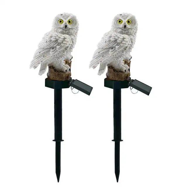 Owl Solar Garden Light - Waterproof LED Solar-Powered Animal Stake Light for Outdoor Path, Lawn, and Yard Decoration