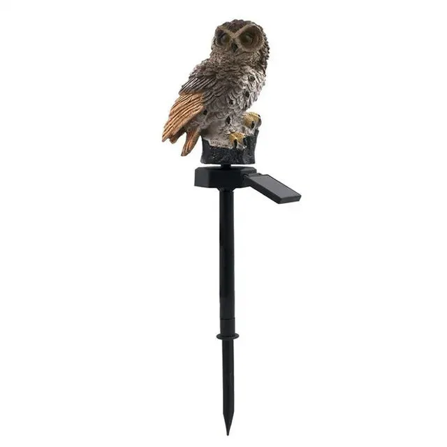 Owl Solar Garden Light - Waterproof LED Solar-Powered Animal Stake Light for Outdoor Path, Lawn, and Yard Decoration