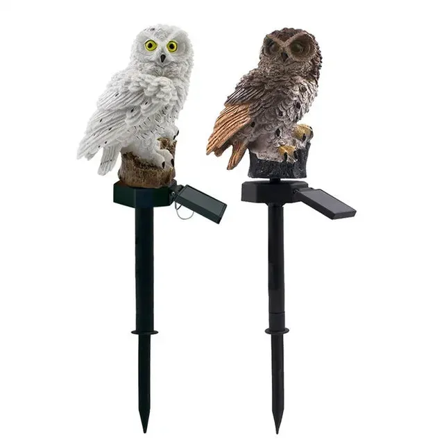 Owl Solar Garden Light - Waterproof LED Solar-Powered Animal Stake Light for Outdoor Path, Lawn, and Yard Decoration