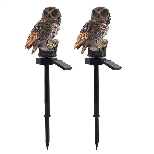 Owl Solar Garden Light - Waterproof LED Solar-Powered Animal Stake Light for Outdoor Path, Lawn, and Yard Decoration