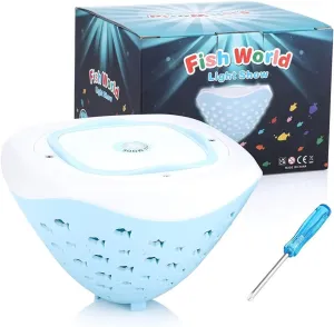 P LED Fish Pattern Projection Lamp IP67 Waterproof Bathtub s with 4 Color s 6 Modes for Bathroom, P, Fountain, Pond, Party