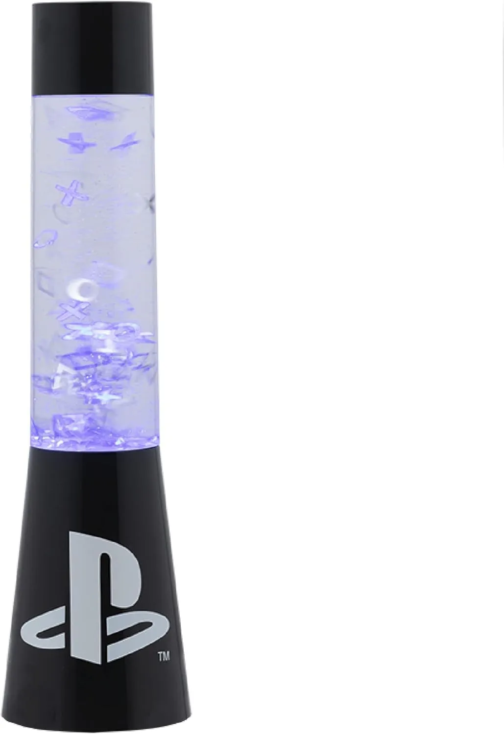 Paladone, 33 cm, PlayStation Glitter Flow Lamp Night, Bedroom Décor Mood Light