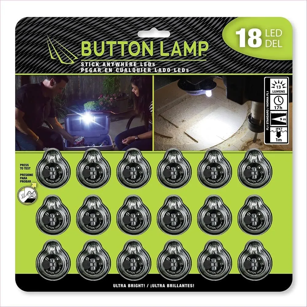 Panther Vision Button LAMP Adhesive LEDs Light Package - Lightweight, Ultra Small, Ultra Bright LED Utility Lights