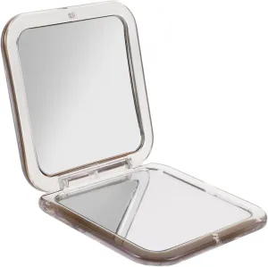 PartyKindom Led Magnifying Mirror 10x Mini Square Makeup Mirror Folding Stand for Women Travel Office