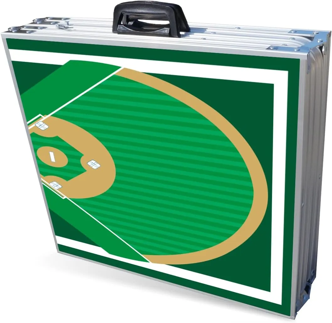 PARTYPONG 8-Foot Folding Beer Pong Table - Baseball Diamonds Edition (Base Model)