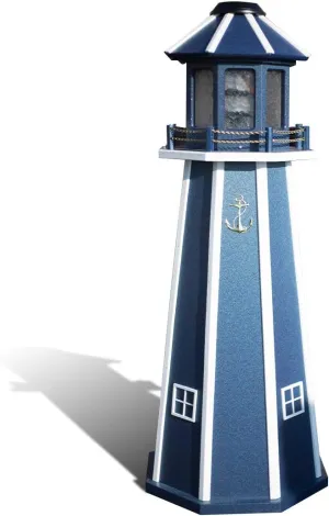 Peaceful Classics Modern Decorative Lighthouse for Garden Décor 3ft/4ft – 45W Poly Solar Lighthouse Lamp for Outdoor Décor, Amish Handcrafted Wood Light House Decoration for Home