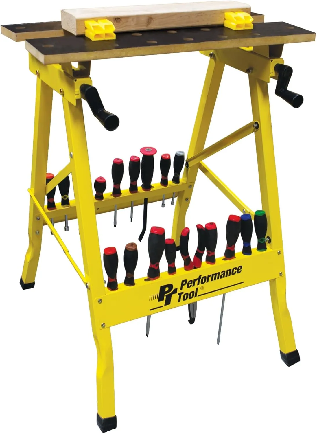 Performance Tool W54025 Portable Multipurpose Workbench and Vise (200 lbs Capacity) , Yellow