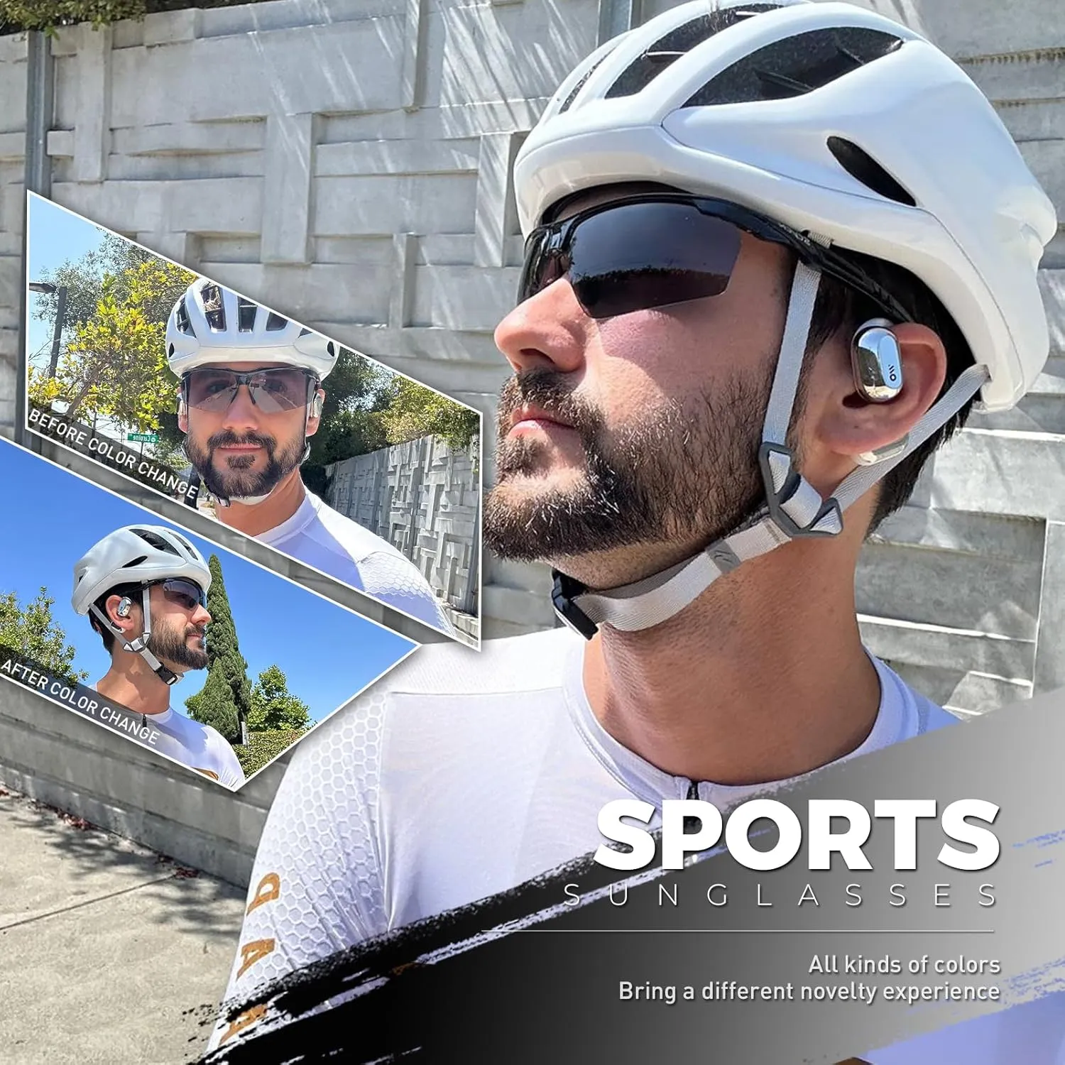 Photochromic Sunglasses for Men Women UV 400 Protection Sports Fishing