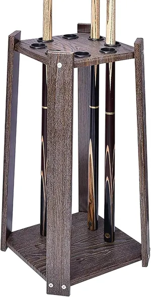 Pool Cue Rack, Pool Stick Holder, 8-Hole Pool Stick Holder,Square Floor Made of High-Density Board,Used to Store Billiard Sticks Fishing Rods Hiking Poles