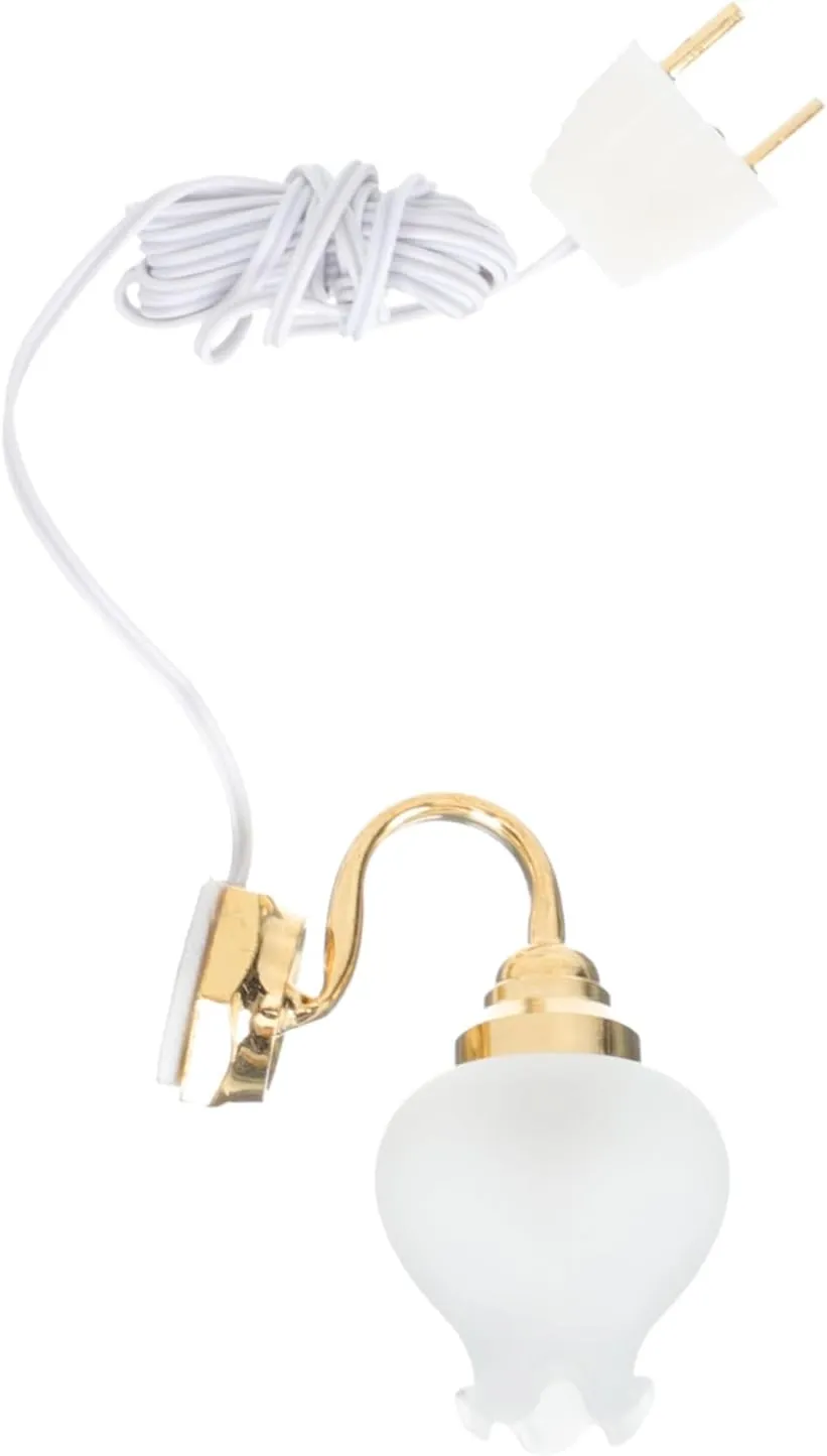 POPETPOP Mini House Lamp Miniature Light Adornment for Dollhouse Decoration Unique Design Durable Material for Bedroom and Dressing Decor