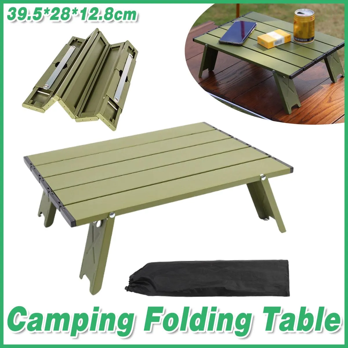 Portable Mini Folding Table with Carry Bag Camping Picnic Coffee Tent Outdoor